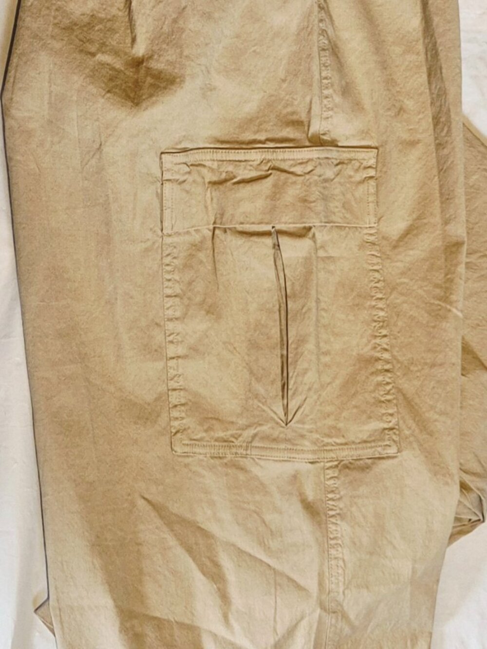 NEW Athleta Flax Tan Paradise Straight Leg Cargo Pants Drawstring Waist - Picture 9 of 12